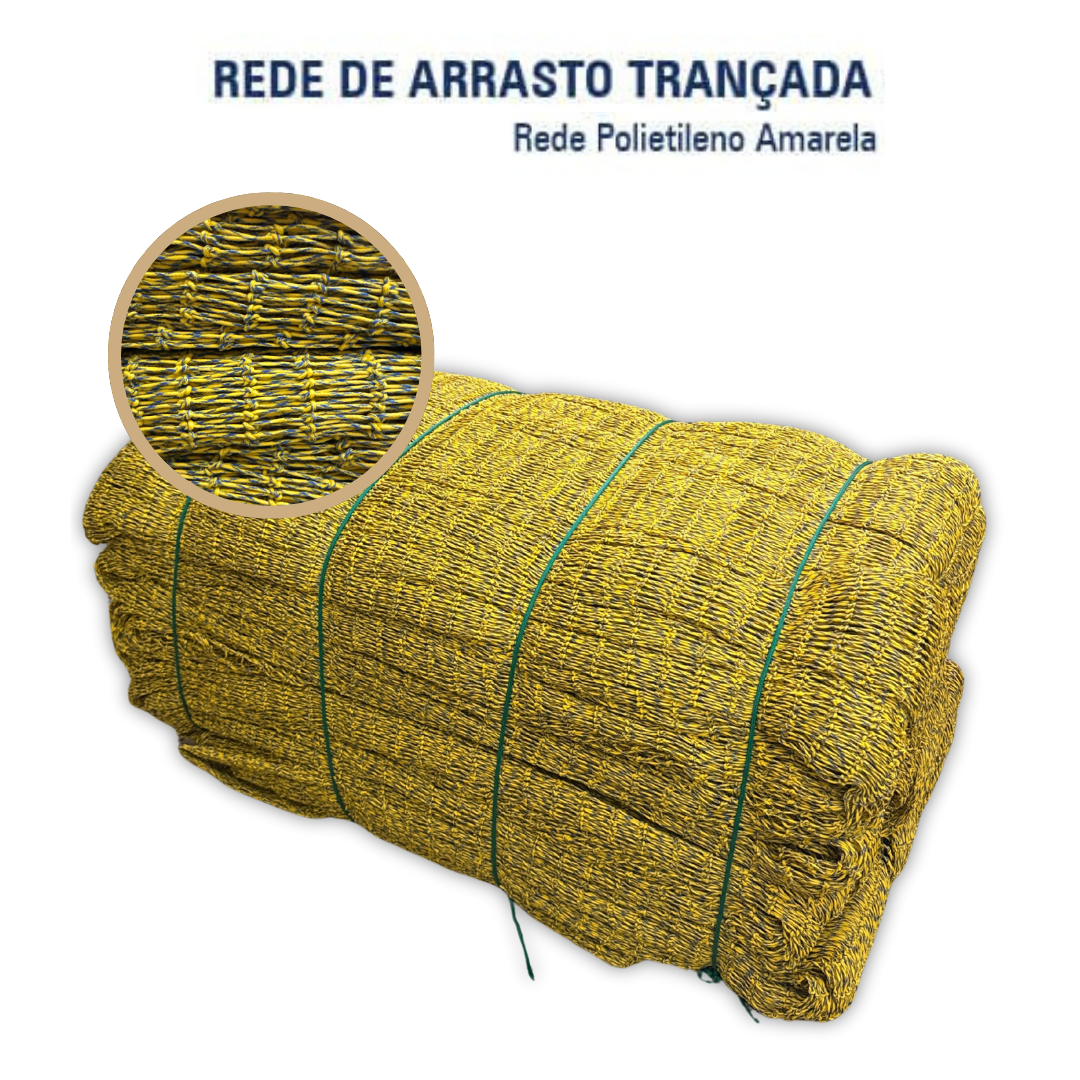 Rede de Arrasto Trançada de Polietielino (PE) - Amarelo
