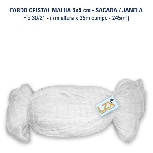 Fardo CRISTAL malha 5x5 cm - 7 x 35 (245 m²) - para sacada e janela