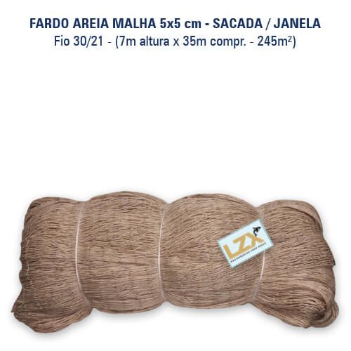 Fardo AREIA malha 5x5 cm - 7 x 35 (245 m²) - para sacada e janela
