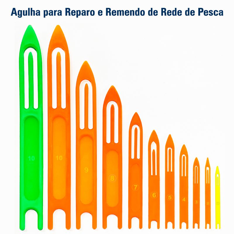 Agulha para Reparo e Remendo de Rede de Pesca Tarrafa - polipropileno