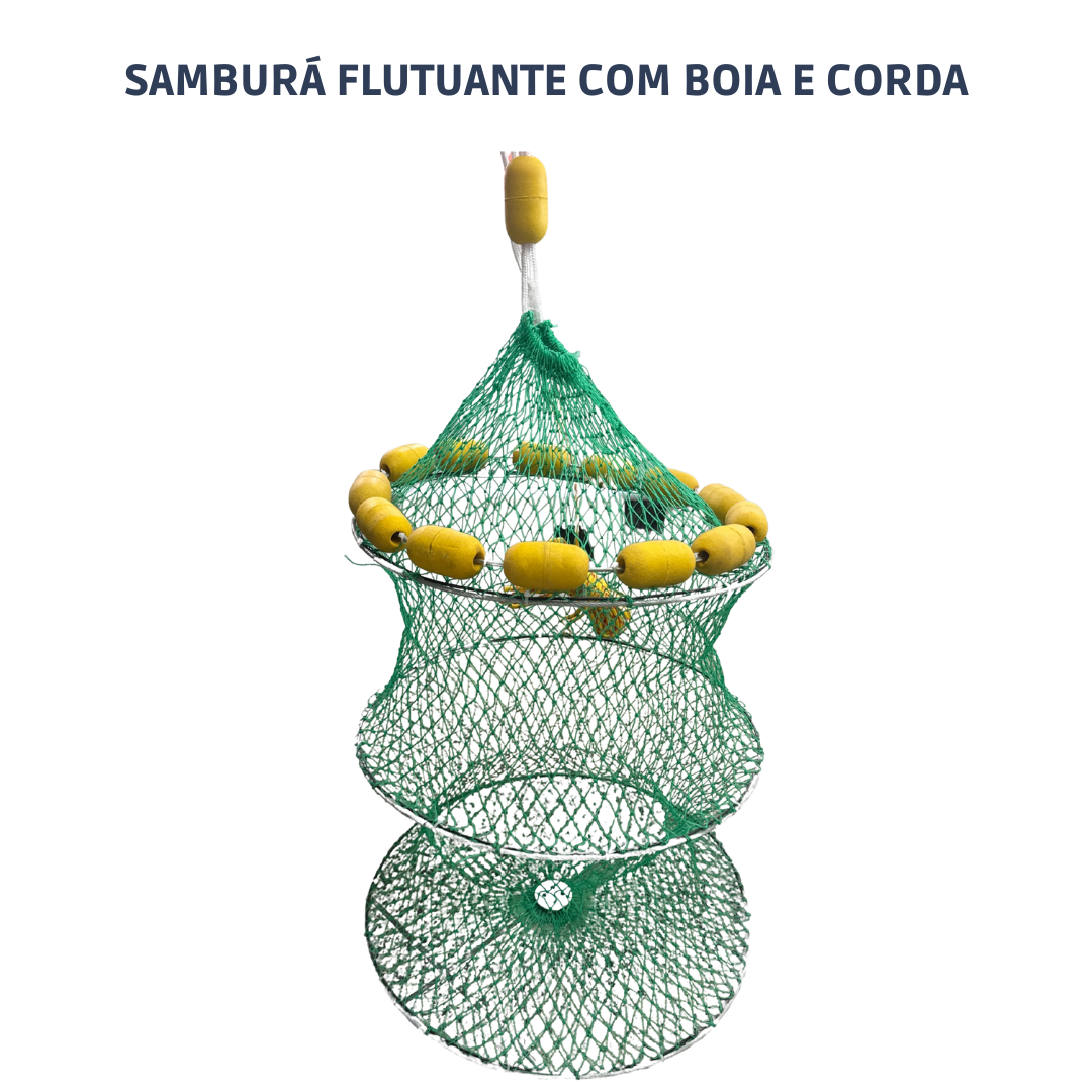 Samburá Flutuante com Boia Com Corda