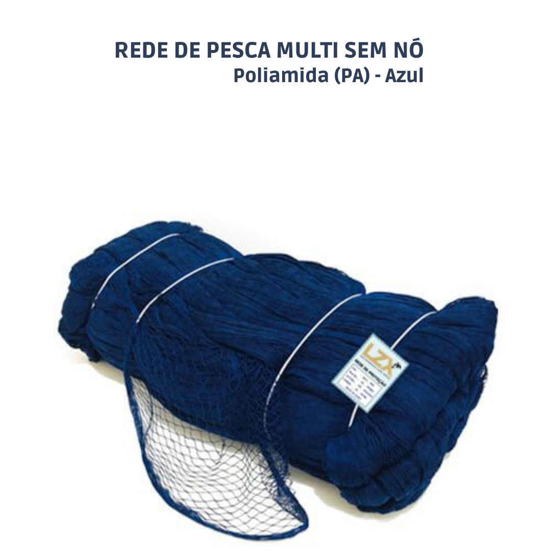 Rede Pesca Multi Mono sem Nó - Poliamida (Azul)