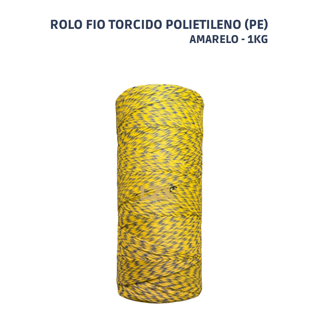 Rolo Fio Torcido Polietileno Amarelo