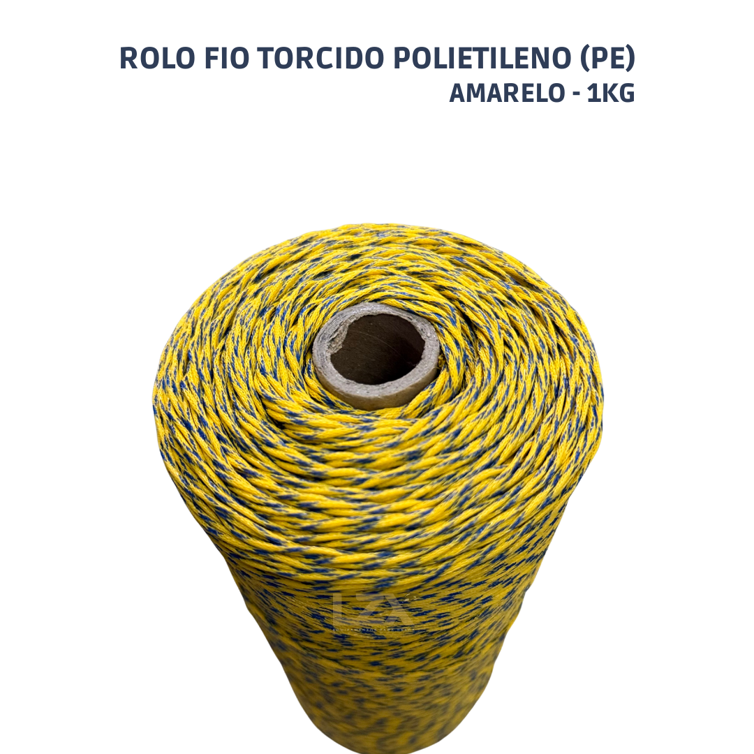 Rolo Fio Torcido Polietileno Amarelo