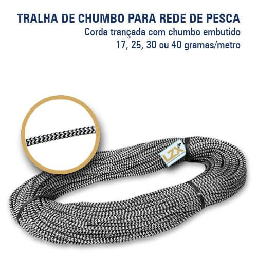 Tralha de Chumbo para Rede de Pesca