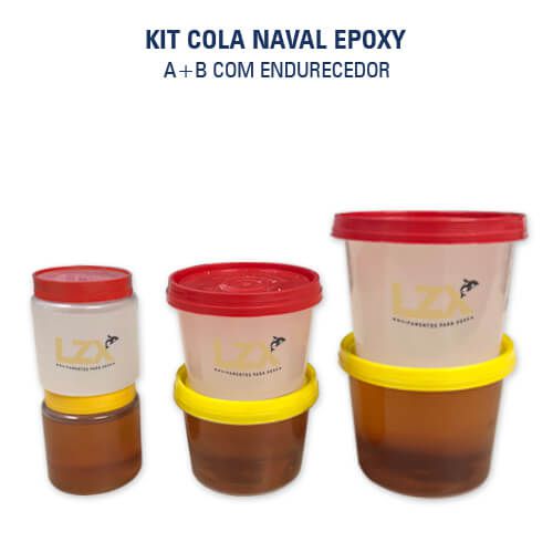 KIT COLA NAVAL EPOXY A+B COM ENDURECEDOR P/ BARCO MADEIRA
