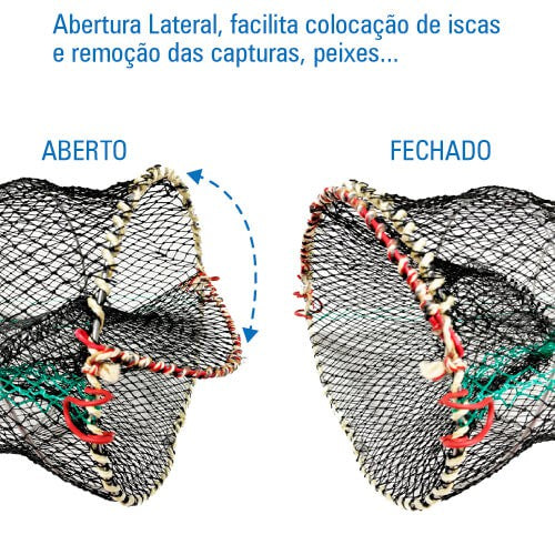 Armadilha Covo Mola com Abertura Lateral - Pesca (peixe, sirí, lagosta, camarão...)