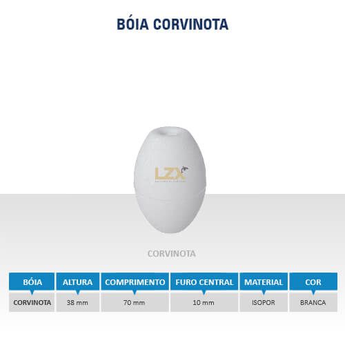 Bóia para Rede de Pesca CORVINOTA (100 pçs)