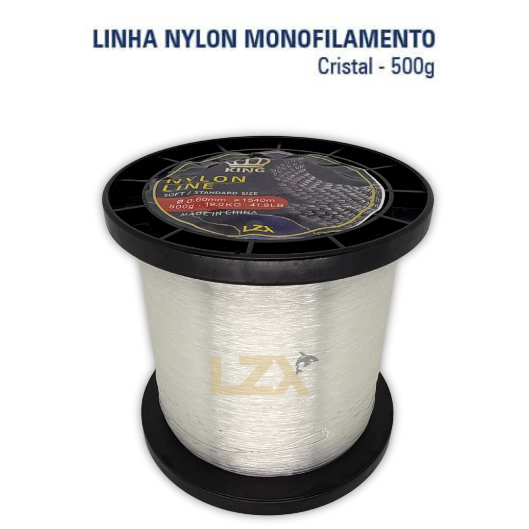 Linha Nylon Mono para Pesca (PA - Poliamida) - Rolo 500 gramas