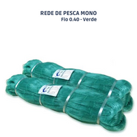 Rede Pesca Mono - Fio 0.40 (VERDE)