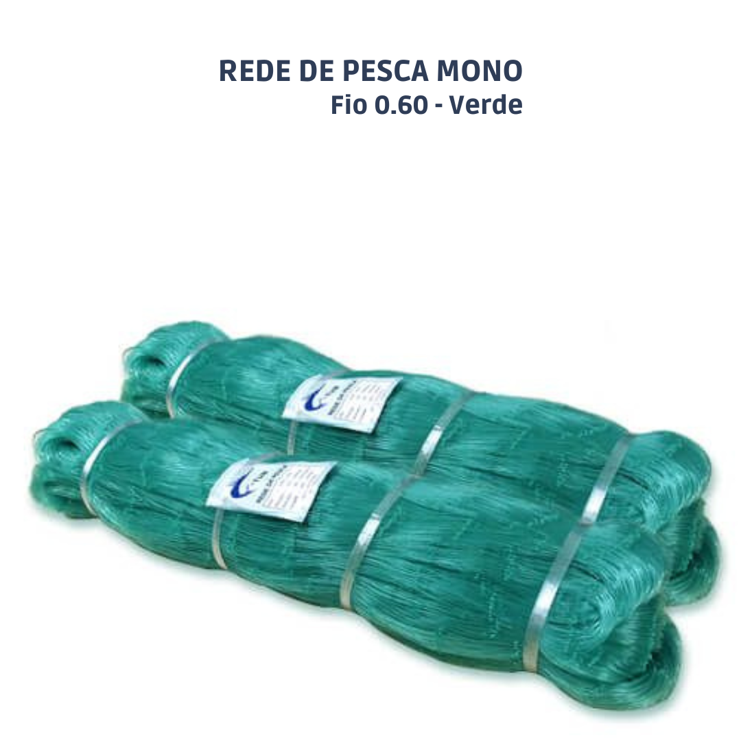 Rede Pesca Mono - Fio 0.60 (VERDE)