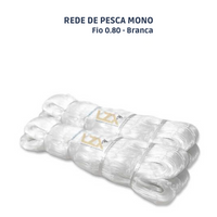 Rede Pesca Mono - Fio 0.80 (Branco)
