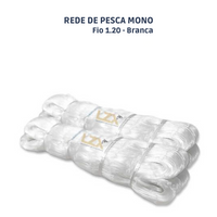 Rede Pesca Mono - Fio 1.20 (Branco)