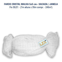 Fardo CRISTAL malha 5x5 cm - 7 x 35 (245 m²) - para sacada e janela