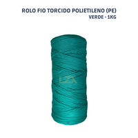 Rolo Fio Torcido Polietileno Verde 1Kg