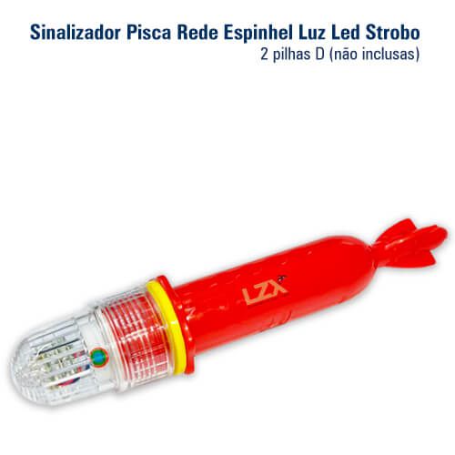 Sinalizador Náutico Pisca Espinhel em Led com Luz Strobo Colorida - 2 pilhas D - 3 cores