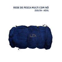 Rede Pesca Multi Mono com Nó - 210/36 Poliamida (Azul)
