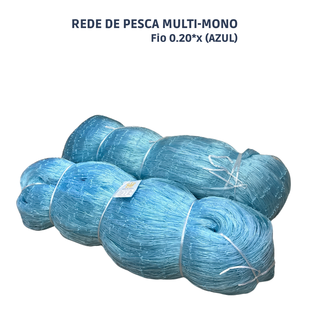 Rede Pesca Multi-Mono - Fio 0.20*x (AZUL)