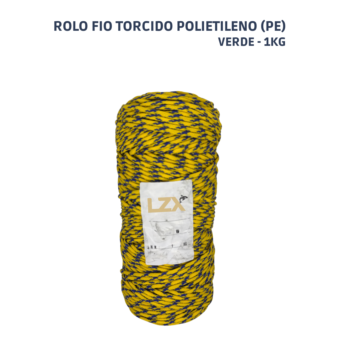 Rolo Fio Torcido Polietileno Amarelo