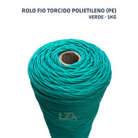 Rolo Fio Torcido Polietileno Verde 1Kg