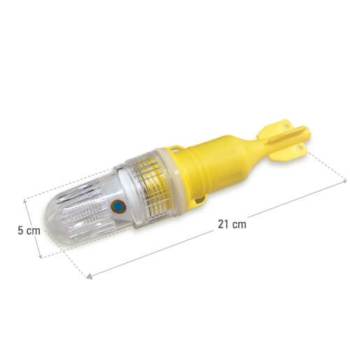 Sinalizador Náutico Pisca Espinhel em Led com Luz Strobo Colorida - 1 pilha D - 3 CORES
