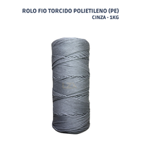 Rolo Fio Torcido Polietileno Cinza