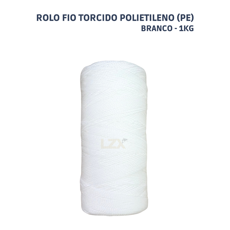 Rolo Fio Torcido Polietileno Branca 1Kg