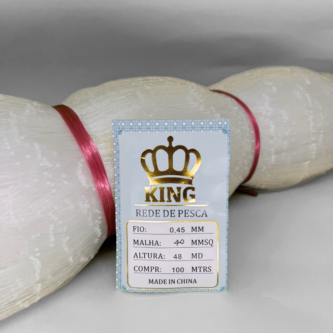 Rede Pesca Mono - Fio 0.45 (Branco)