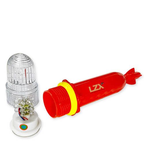 Sinalizador Náutico Pisca Espinhel em Led com Luz Strobo Colorida - 2 pilhas D - 3 cores