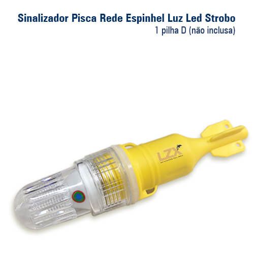 Sinalizador Náutico Pisca Espinhel em Led com Luz Strobo Colorida - 1 pilha D - 3 CORES