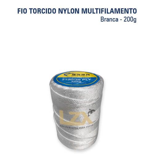 Fio Torcido Nylon Multifilamento 200g (BRANCO)