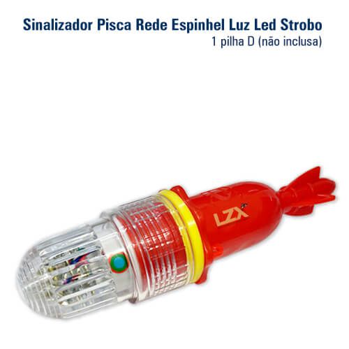 Sinalizador Náutico Pisca Espinhel em Led com Luz Strobo Colorida - 1 pilha D - 3 CORES